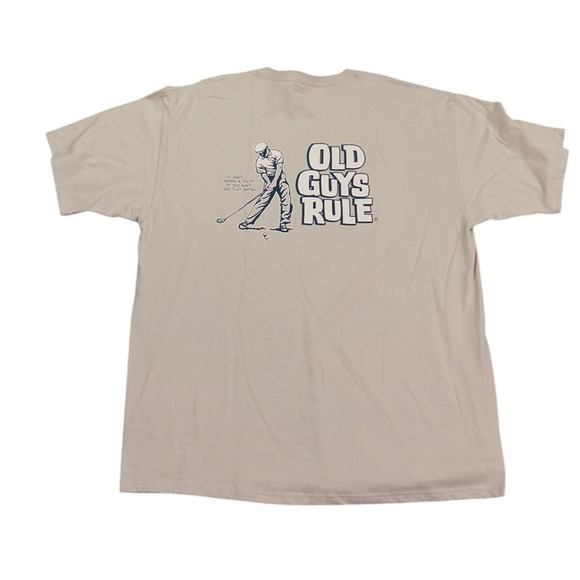 Old Guys Rule Golf "Better I Was" T Shirt XX Large Beige Pre-Shrunk Cotton Mens - Picture 3 of 10